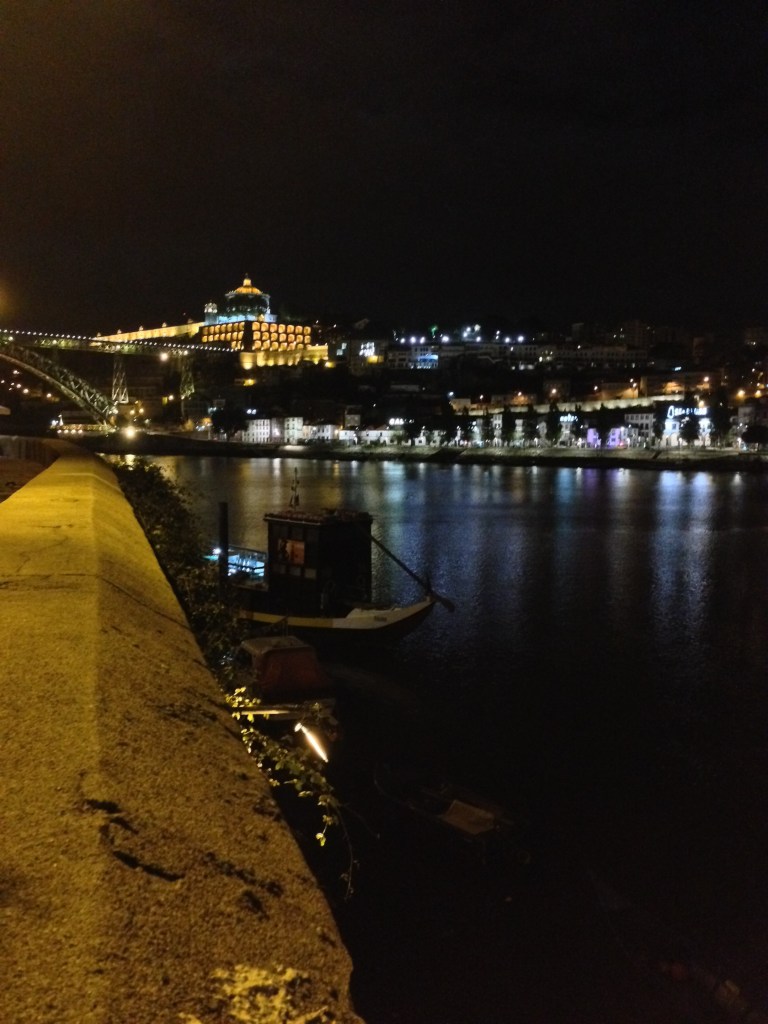 Ribeira of Porto looking over at Vila Nova de Gaia at night